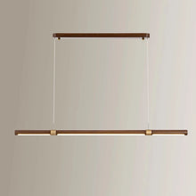Load image into Gallery viewer, INSPIRA LIFESTYLES |  Klaxon Wood Pendant, Walnut Chandelier Walnut Light, WOODEN LIGHT FIXTURE, WOODEN CHANDELIER, WOOD PENDANT LIGHT, WOOD LIGHT, SIMPLE WOOD LINEAR LIGHT, PENDANT LIGHT FIXTURE, MODERN WOOD CHANDELIER, MODERN PENDANT LIGHT, Modern Dining Room Lighting, Minimalist LED Pendant, Linear Pendant Lighting, LINEAR LIGHT, LED PENDANT, KITCHEN ISLAND LIGHT, HANGING WOOD LIGHT, Dining Table Lighting, Dining Room LED Light, DINING LIGHT, Contemporary Pendant Light, Bar Pendant Lights