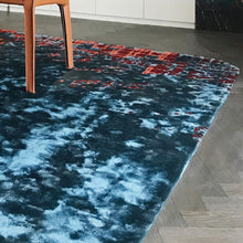 Load image into Gallery viewer, INSPIRA LIFESTYLES | Kokiiro Hand Tufted Rug, Sapphire Dusk Rug – Handcrafted Dark Blue Tencel & Wool Floor Covering, WOVEN RUG, WOOL AREA RUG, STATEMENT RUG, RECTANGLE AREA RUG, PREMIUM WOOL RUG, POST MODERN RUG, MULTI LEVEL RUG, MONOCHROME RUG, MODERN RUG, MODERN AREA RUG, MINIMAL RUG, MADE TO ORDER RUG, LIVING ROOM RUG, LARGE RUG, HIGH RELIEF RUG, Handmade Rug, HAND WOVEN RUG, HAND TUFTED RUG, DINING ROOM RUG, CONTEMPORARY RUG, COLOURFUL RUG, COLORFUL RUG, BEDROOM RUG, AREA RUG, ACCENT RUG