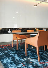 Load image into Gallery viewer, INSPIRA LIFESTYLES | Kokiiro Hand Tufted Rug, Sapphire Dusk Rug – Handcrafted Dark Blue Tencel & Wool Floor Covering, WOVEN RUG, WOOL AREA RUG, STATEMENT RUG, RECTANGLE AREA RUG, PREMIUM WOOL RUG, POST MODERN RUG, MULTI LEVEL RUG, MONOCHROME RUG, MODERN RUG, MODERN AREA RUG, MINIMAL RUG, MADE TO ORDER RUG, LIVING ROOM RUG, LARGE RUG, HIGH RELIEF RUG, Handmade Rug, HAND WOVEN RUG, HAND TUFTED RUG, DINING ROOM RUG, CONTEMPORARY RUG, COLOURFUL RUG, COLORFUL RUG, BEDROOM RUG, AREA RUG, ACCENT RUG