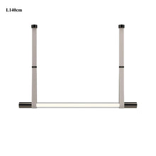 Load image into Gallery viewer, INSPIRA LIFESTYLES - Level Belted Tubular Chandelier, Trendy Modern Pendant, Sleek LED Chandelier, Nordic Chandelier, New Trend Chandelier, Modern Pendant Chandelier, MODERN LIGHTING FIXTURES, MODERN CHANDELIER, MINIMALIST CHANDELIER, Linear Chandelier, LEATHER STRAP LIGHT, LEATHER BELT PENDANT, GLASS LINEAR CHANDELIER, Dining Room Chandelier, Designer Pendant, Glass Tube Chandelier, Contemporary Light, Kitchen Island Light, Dining Table Light, Conference Room Light, Meeting Room Light, Office Light