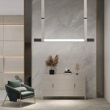 Load image into Gallery viewer, INSPIRA LIFESTYLES - Level Belted Tubular Chandelier, Trendy Modern Pendant, Sleek LED Chandelier, Nordic Chandelier, New Trend Chandelier, Modern Pendant Chandelier, MODERN LIGHTING FIXTURES, MODERN CHANDELIER, MINIMALIST CHANDELIER, Linear Chandelier, LEATHER STRAP LIGHT, LEATHER BELT PENDANT, GLASS LINEAR CHANDELIER, Dining Room Chandelier, Designer Pendant, Glass Tube Chandelier, Contemporary Light, Kitchen Island Light, Dining Table Light, Conference Room Light, Meeting Room Light, Office Light