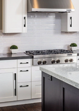 Load image into Gallery viewer, INSPIRA LIFESTYLES - Lex Long Pull Handles, sleek aluminum long pull handles, integrated appliance pull, cabinet and wardrobe pull hardware, matte black and satin brass finishes, contemporary drawer and door pulls