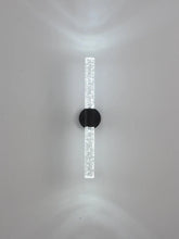 Load image into Gallery viewer, Inspira Lifestyles | Linea Crystal Rod Sconce LED wall lamp – modern crystal rod light fixture for bedroom, vanity, living room, wall sconce lighting, contemporary interior lighting