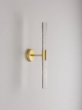 Load image into Gallery viewer, Inspira Lifestyles | Linea Crystal Rod Sconce LED wall lamp – modern crystal rod light fixture for bedroom, vanity, living room, wall sconce lighting, contemporary interior lighting