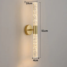 Load image into Gallery viewer, Inspira Lifestyles | Linea Crystal Rod Sconce LED wall lamp – modern crystal rod light fixture for bedroom, vanity, living room, wall sconce lighting, contemporary interior lighting