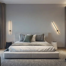 Load image into Gallery viewer, INSPIRA LIFESTYLES - Minimalist Wall Light, Modern Linear Tube LED Wall Lamp, Contemporary LED Wall Light, Sleek Linear Tube Lamp, Minimalist Wall ScModern LED Wall Lamp, Bedroom LED Lighting, Sleek Wall Light Fixture, Contemporary Bedside Lamp, Stylish Bedroom Wall Light, Energy-Efficient LED Wall Lamp, Elegant LED Reading Light, Modern Bedside Sconce, Black LED Wall Light, Bedroom Decor Lighting, Adjustable LED Wall Fixture, Cozy Bedroom Illuminationonce, Up-Down LED Wall Fixture, Black Gold Wall Light