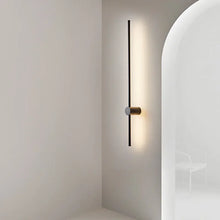 Load image into Gallery viewer, INSPIRA LIFESTYLES - Minimalist Wall Light, Modern Linear Tube LED Wall Lamp, Contemporary LED Wall Light, Sleek Linear Tube Lamp, Minimalist Wall ScModern LED Wall Lamp, Bedroom LED Lighting, Sleek Wall Light Fixture, Contemporary Bedside Lamp, Stylish Bedroom Wall Light, Energy-Efficient LED Wall Lamp, Elegant LED Reading Light, Modern Bedside Sconce, Black LED Wall Light, Bedroom Decor Lighting, Adjustable LED Wall Fixture, Cozy Bedroom Illuminationonce, Up-Down LED Wall Fixture, Black Gold Wall Light
