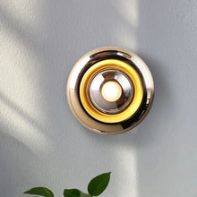 Load image into Gallery viewer, Orbis Wall light | Inspira Lifestyles - minimalist round circular Bauhaus-inspired LED sconce for modern interiors, minimalist round metal wall light, metal wall scone, retro style wall light, modern wall lighting, orb wall sconce, stylish wall sconce for modern interiors, commercial wall sconce, hotel wall sconce