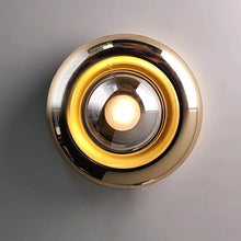 Load image into Gallery viewer, Orbis Wall light | Inspira Lifestyles - minimalist round circular Bauhaus-inspired LED sconce for modern interiors, minimalist round metal wall light, metal wall scone, retro style wall light, modern wall lighting, orb wall sconce, stylish wall sconce for modern interiors, commercial wall sconce, hotel wall sconce