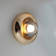 Load image into Gallery viewer, Orbis Wall light | Inspira Lifestyles - minimalist round circular Bauhaus-inspired LED sconce for modern interiors, minimalist round metal wall light, metal wall scone, retro style wall light, modern wall lighting, orb wall sconce, stylish wall sconce for modern interiors, commercial wall sconce, hotel wall sconce