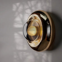 Load image into Gallery viewer, Orbis Wall light | Inspira Lifestyles - minimalist round circular Bauhaus-inspired LED sconce for modern interiors, minimalist round metal wall light, metal wall scone, retro style wall light, modern wall lighting, orb wall sconce, stylish wall sconce for modern interiors, commercial wall sconce, hotel wall sconce