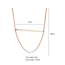 Load image into Gallery viewer, Parabola Belt Pendant | INSPIRA LIFESTYLES - Modern Minimalist Belt Pendant Lamp for high ceilings, Glass Tube Pendant Light, Creative LED Lighting Fixture, Living Room Pendant Light, Duplex Villa Pendant Lamp, Staircase Lighting Pendant, Minimalist Glass Tube Lamp, Contemporary LED Pendant Light, Elegant Belt Pendant Lamp, Stylish Modern Lighting, High-End Glass Pendant Light, Modern Living Room Illumination, Chic Duplex Villa Lamp, leather pendant light, industrial modern lighting