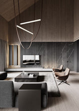 Load image into Gallery viewer, Parabola Belt Pendant | INSPIRA LIFESTYLES - Modern Minimalist Belt Pendant Lamp for high ceilings, Glass Tube Pendant Light, Creative LED Lighting Fixture, Living Room Pendant Light, Duplex Villa Pendant Lamp, Staircase Lighting Pendant, Minimalist Glass Tube Lamp, Contemporary LED Pendant Light, Elegant Belt Pendant Lamp, Stylish Modern Lighting, High-End Glass Pendant Light, Modern Living Room Illumination, Chic Duplex Villa Lamp, leather pendant light, industrial modern lighting