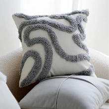 Load image into Gallery viewer, INSPIRA LIFESTYLES | Polar Woven Pillows, WOVEN PILLOW, THROW PILLOW, SOFA PILLOW, PILLOW, LUXURY PILLOW, EMBROIDERED PILLOW, DECORATIVE PILLOW, COTTON PILLOW, MODERN PILLOW, BLUE SILVER PILLOW, CHAIR PILLOW, BED PILLOW, ACCENT PILLOW