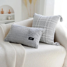 Load image into Gallery viewer, INSPIRA LIFESTYLES | Polar Woven Pillows, WOVEN PILLOW, THROW PILLOW, SOFA PILLOW, PILLOW, LUXURY PILLOW, EMBROIDERED PILLOW, DECORATIVE PILLOW, COTTON PILLOW, MODERN PILLOW, BLUE SILVER PILLOW, CHAIR PILLOW, BED PILLOW, ACCENT PILLOW