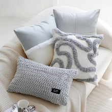 Load image into Gallery viewer, INSPIRA LIFESTYLES | Polar Woven Pillows, WOVEN PILLOW, THROW PILLOW, SOFA PILLOW, PILLOW, LUXURY PILLOW, EMBROIDERED PILLOW, DECORATIVE PILLOW, COTTON PILLOW, MODERN PILLOW, BLUE SILVER PILLOW, CHAIR PILLOW, BED PILLOW, ACCENT PILLOW