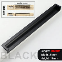 Load image into Gallery viewer, INSPIRA LIFESTYLES - Quo Recessed Pull Handles. SLIDING DOOR HARDWARE, HIDDEN HANDLES, RECESSED HANDLES, CABINET HARDWARE, DOOR PULLS, DRAWER PULLS, FURNITURE HANDLES, BARN DOOR HARDWARE, WARDROBE HARDWARE, BATHROOM HARDWARE, KITCHEN HARDWARE