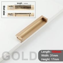 Load image into Gallery viewer, INSPIRA LIFESTYLES - Quo Recessed Pull Handles. SLIDING DOOR HARDWARE, HIDDEN HANDLES, RECESSED HANDLES, CABINET HARDWARE, DOOR PULLS, DRAWER PULLS, FURNITURE HANDLES, BARN DOOR HARDWARE, WARDROBE HARDWARE, BATHROOM HARDWARE, KITCHEN HARDWARE