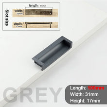 Load image into Gallery viewer, INSPIRA LIFESTYLES - Quo Recessed Pull Handles. SLIDING DOOR HARDWARE, HIDDEN HANDLES, RECESSED HANDLES, CABINET HARDWARE, DOOR PULLS, DRAWER PULLS, FURNITURE HANDLES, BARN DOOR HARDWARE, WARDROBE HARDWARE, BATHROOM HARDWARE, KITCHEN HARDWARE
