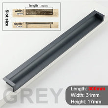 Load image into Gallery viewer, INSPIRA LIFESTYLES - Quo Recessed Pull Handles. SLIDING DOOR HARDWARE, HIDDEN HANDLES, RECESSED HANDLES, CABINET HARDWARE, DOOR PULLS, DRAWER PULLS, FURNITURE HANDLES, BARN DOOR HARDWARE, WARDROBE HARDWARE, BATHROOM HARDWARE, KITCHEN HARDWARE