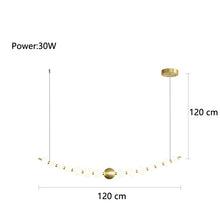 Load image into Gallery viewer, INSPIRA LIFESTYLES - Contemporary Long LED Chandelier, Modern LED Chandelier Light, Elegant Long Pendant Light, Sleek LED Chandelier, Stylish White Ball Chandelier, Contemporary Lighting Fixture, LED Living Room Chandelier, Dining Room LED Light, Bedroom Long Chandelier, Sophisticated LED Illumination, Modern Home Chandelier, Energy-Efficient LED Light