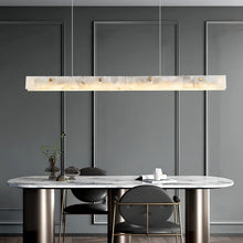 Load image into Gallery viewer, Inspira Lifestyles - White marble linear LED modern chandelier pendant light