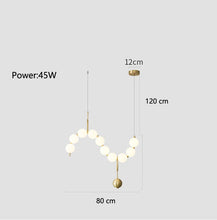 Load image into Gallery viewer, INSPIRA LIFESTYLES - Contemporary Long LED Chandelier, Modern LED Chandelier Light, Elegant Long Pendant Light, Sleek LED Chandelier, Stylish White Ball Chandelier, Contemporary Lighting Fixture, LED Living Room Chandelier, Dining Room LED Light, Bedroom Long Chandelier, Sophisticated LED Illumination, Modern Home Chandelier, Energy-Efficient LED Light