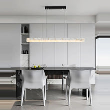 Load image into Gallery viewer, Inspira Lifestyles - White marble linear LED modern chandelier pendant light