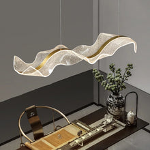 Load image into Gallery viewer, INSPIRA LIFESTYLES - Wave Modern Chandelier Wave Modern Chandelier, modern chandelier, wave chandelier, contemporary lighting, ceiling light fixture, designer chandelier, wave design light, home decor lighting, living room chandelier, dining room chandelier