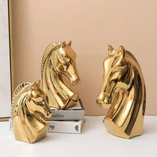 Load image into Gallery viewer, Golden Horse Sculptures
