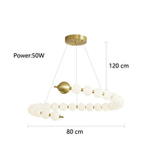 Load image into Gallery viewer, INSPIRA LIFESTYLES - Contemporary Long LED Chandelier, Modern LED Chandelier Light, Elegant Long Pendant Light, Sleek LED Chandelier, Stylish White Ball Chandelier, Contemporary Lighting Fixture, LED Living Room Chandelier, Dining Room LED Light, Bedroom Long Chandelier, Sophisticated LED Illumination, Modern Home Chandelier, Energy-Efficient LED Light