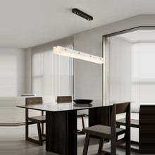 Load image into Gallery viewer, Inspira Lifestyles - White marble linear LED modern chandelier pendant light