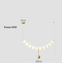 Load image into Gallery viewer, INSPIRA LIFESTYLES - Contemporary Long LED Chandelier, Modern LED Chandelier Light, Elegant Long Pendant Light, Sleek LED Chandelier, Stylish White Ball Chandelier, Contemporary Lighting Fixture, LED Living Room Chandelier, Dining Room LED Light, Bedroom Long Chandelier, Sophisticated LED Illumination, Modern Home Chandelier, Energy-Efficient LED Light