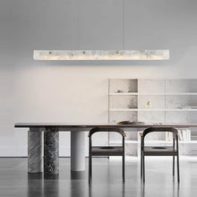 Load image into Gallery viewer, Inspira Lifestyles - White marble linear LED modern chandelier pendant light