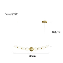 Load image into Gallery viewer, INSPIRA LIFESTYLES - Contemporary Long LED Chandelier, Modern LED Chandelier Light, Elegant Long Pendant Light, Sleek LED Chandelier, Stylish White Ball Chandelier, Contemporary Lighting Fixture, LED Living Room Chandelier, Dining Room LED Light, Bedroom Long Chandelier, Sophisticated LED Illumination, Modern Home Chandelier, Energy-Efficient LED Light