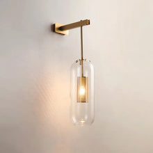 Load image into Gallery viewer, INSPIRA LIFESTYLES - Modern Black Wall Lights, Glass Lampshade Wall Light, Bedroom Decor Lighting, Study Wall Lamp, Hotel Aisle Lighting, Restaurant Wall Light, Staircase Wall Lamp, Art Wall Lighting, Contemporary Wall Light, Sleek Black Wall Fixtures, Elegant Glass Wall Light, Stylish Aisle Lighting