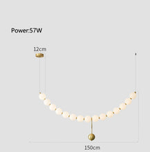 Load image into Gallery viewer, INSPIRA LIFESTYLES - Contemporary Long LED Chandelier, Modern LED Chandelier Light, Elegant Long Pendant Light, Sleek LED Chandelier, Stylish White Ball Chandelier, Contemporary Lighting Fixture, LED Living Room Chandelier, Dining Room LED Light, Bedroom Long Chandelier, Sophisticated LED Illumination, Modern Home Chandelier, Energy-Efficient LED Light