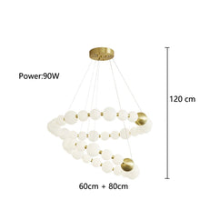 Load image into Gallery viewer, INSPIRA LIFESTYLES - Contemporary Long LED Chandelier, Modern LED Chandelier Light, Elegant Long Pendant Light, Sleek LED Chandelier, Stylish White Ball Chandelier, Contemporary Lighting Fixture, LED Living Room Chandelier, Dining Room LED Light, Bedroom Long Chandelier, Sophisticated LED Illumination, Modern Home Chandelier, Energy-Efficient LED Light