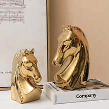 Load image into Gallery viewer, Golden Horse Sculptures