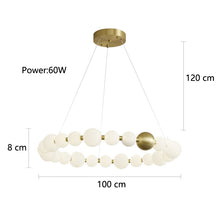 Load image into Gallery viewer, INSPIRA LIFESTYLES - Contemporary Long LED Chandelier, Modern LED Chandelier Light, Elegant Long Pendant Light, Sleek LED Chandelier, Stylish White Ball Chandelier, Contemporary Lighting Fixture, LED Living Room Chandelier, Dining Room LED Light, Bedroom Long Chandelier, Sophisticated LED Illumination, Modern Home Chandelier, Energy-Efficient LED Light