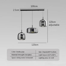 Load image into Gallery viewer, Altura Glass Pendant | INSPIRA LIFESTYLES - amber glass pendant light, smoked glass lighting, modern pendant light, farmhouse pendant light, industrial lighting, kitchen island lighting, bedside pendant light, dining room pendant, minimalist lighting, cluster pendant lights, glass hanging light, residential lighting, hospitality lighting, transitional lighting, contemporary glass pendant, modern light fixtures, modern lighting