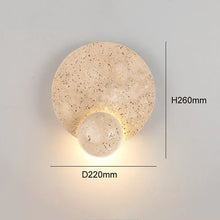 Load image into Gallery viewer, Inspira Lifestyles | Solace Travertine Wall Light – A natural travertine wall sconce designed to bring warmth, organic texture, and ambient lighting to contemporary interior spaces. Ideal as accent lighting in living rooms, bathrooms, stairwells, spas, and wellness-inspired environments. Natural stone wall lighting for both residential and commercial interiors.