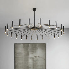 Load image into Gallery viewer, INSPIRA LIFESTYLES - Stratos Radial Modern Chandelier, UNIQUE LIGHT, Sleek Chandelier, SCULPTURAL LIGHT, Nordic Chandelier, MODERN PENDANT LIGHT, Home Lighting, Dining Room Lighting, MODERN CHANDELIER, MINIMALIST LIGHT, MINIMALIST CHANDELIER, METAL CHANDELIER, Luxury Home Chandelier, LIVING ROOM LIGHT, LED CHANDELIER, HOTEL LIGHT,Dining Table Light, Contemporary LED Light, BLACK CHANDELIER, BEDROOM LIGHT, ACCENT LIGHTStatement Light, Art light, Restaurant Light