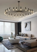 Load image into Gallery viewer, INSPIRA LIFESTYLES - Stratos Radial Modern Chandelier, UNIQUE LIGHT, Sleek Chandelier, SCULPTURAL LIGHT, Nordic Chandelier, MODERN PENDANT LIGHT, Home Lighting, Dining Room Lighting, MODERN CHANDELIER, MINIMALIST LIGHT, MINIMALIST CHANDELIER, METAL CHANDELIER, Luxury Home Chandelier, LIVING ROOM LIGHT, LED CHANDELIER, HOTEL LIGHT,Dining Table Light, Contemporary LED Light, BLACK CHANDELIER, BEDROOM LIGHT, ACCENT LIGHTStatement Light, Art light, Restaurant Light