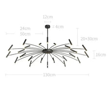 Load image into Gallery viewer, INSPIRA LIFESTYLES - Stratos Radial Modern Chandelier, UNIQUE LIGHT, Sleek Chandelier, SCULPTURAL LIGHT, Nordic Chandelier, MODERN PENDANT LIGHT, Home Lighting, Dining Room Lighting, MODERN CHANDELIER, MINIMALIST LIGHT, MINIMALIST CHANDELIER, METAL CHANDELIER, Luxury Home Chandelier, LIVING ROOM LIGHT, LED CHANDELIER, HOTEL LIGHT,Dining Table Light, Contemporary LED Light, BLACK CHANDELIER, BEDROOM LIGHT, ACCENT LIGHTStatement Light, Art light, Restaurant Light