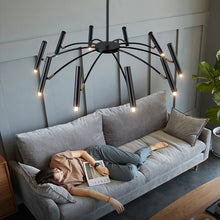 Load image into Gallery viewer, INSPIRA LIFESTYLES - Stratos Radial Modern Chandelier, UNIQUE LIGHT, Sleek Chandelier, SCULPTURAL LIGHT, Nordic Chandelier, MODERN PENDANT LIGHT, Home Lighting, Dining Room Lighting, MODERN CHANDELIER, MINIMALIST LIGHT, MINIMALIST CHANDELIER, METAL CHANDELIER, Luxury Home Chandelier, LIVING ROOM LIGHT, LED CHANDELIER, HOTEL LIGHT,Dining Table Light, Contemporary LED Light, BLACK CHANDELIER, BEDROOM LIGHT, ACCENT LIGHTStatement Light, Art light, Restaurant Light
