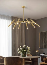 Load image into Gallery viewer, INSPIRA LIFESTYLES - Stratos Radial Modern Chandelier, UNIQUE LIGHT, Sleek Chandelier, SCULPTURAL LIGHT, Nordic Chandelier, MODERN PENDANT LIGHT, Home Lighting, Dining Room Lighting, MODERN CHANDELIER, MINIMALIST LIGHT, MINIMALIST CHANDELIER, METAL CHANDELIER, Luxury Home Chandelier, LIVING ROOM LIGHT, LED CHANDELIER, HOTEL LIGHT,Dining Table Light, Contemporary LED Light, BLACK CHANDELIER, BEDROOM LIGHT, ACCENT LIGHTStatement Light, Art light, Restaurant Light