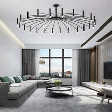 Load image into Gallery viewer, INSPIRA LIFESTYLES - Stratos Radial Modern Chandelier, UNIQUE LIGHT, Sleek Chandelier, SCULPTURAL LIGHT, Nordic Chandelier, MODERN PENDANT LIGHT, Home Lighting, Dining Room Lighting, MODERN CHANDELIER, MINIMALIST LIGHT, MINIMALIST CHANDELIER, METAL CHANDELIER, Luxury Home Chandelier, LIVING ROOM LIGHT, LED CHANDELIER, HOTEL LIGHT,Dining Table Light, Contemporary LED Light, BLACK CHANDELIER, BEDROOM LIGHT, ACCENT LIGHTStatement Light, Art light, Restaurant Light