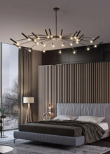 Load image into Gallery viewer, INSPIRA LIFESTYLES - Stratos Radial Modern Chandelier, UNIQUE LIGHT, Sleek Chandelier, SCULPTURAL LIGHT, Nordic Chandelier, MODERN PENDANT LIGHT, Home Lighting, Dining Room Lighting, MODERN CHANDELIER, MINIMALIST LIGHT, MINIMALIST CHANDELIER, METAL CHANDELIER, Luxury Home Chandelier, LIVING ROOM LIGHT, LED CHANDELIER, HOTEL LIGHT,Dining Table Light, Contemporary LED Light, BLACK CHANDELIER, BEDROOM LIGHT, ACCENT LIGHTStatement Light, Art light, Restaurant Light
