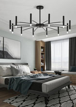 Load image into Gallery viewer, INSPIRA LIFESTYLES - Stratos Radial Modern Chandelier, UNIQUE LIGHT, Sleek Chandelier, SCULPTURAL LIGHT, Nordic Chandelier, MODERN PENDANT LIGHT, Home Lighting, Dining Room Lighting, MODERN CHANDELIER, MINIMALIST LIGHT, MINIMALIST CHANDELIER, METAL CHANDELIER, Luxury Home Chandelier, LIVING ROOM LIGHT, LED CHANDELIER, HOTEL LIGHT,Dining Table Light, Contemporary LED Light, BLACK CHANDELIER, BEDROOM LIGHT, ACCENT LIGHTStatement Light, Art light, Restaurant Light